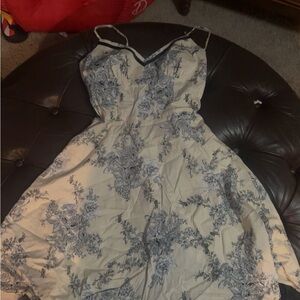 City Triangles Blue and White Floral Mini Dress